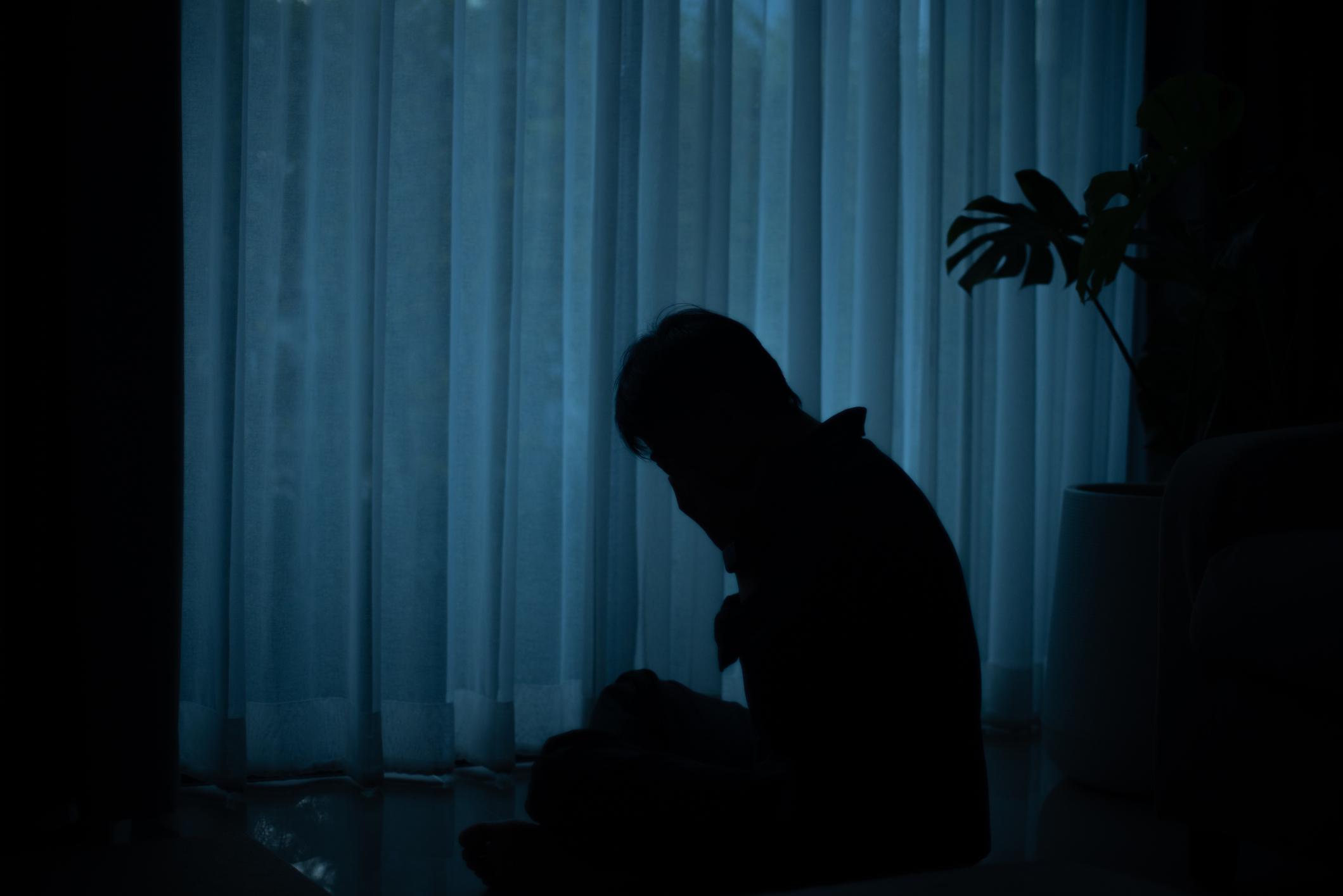 Silhouette Sad Person